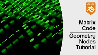 Matrix Code with Geometry Nodes | Blender 3.0 tutorial