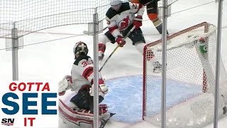 GOTTA SEE IT: New Jersey Devils Score THREE OWN GOALS! vs. Anaheim Ducks