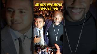 Mayweather MEETS Chocolatito for first time!