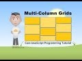 Core JavaScript Multi Column Layout Grid Programming Tutorial