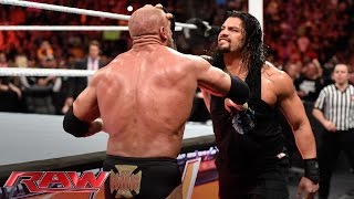 Roman Reigns brutalizes Triple H: Raw, March 14, 2016