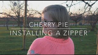 Installing a Zipper for Cherry Pie: a pattern from Great Northern by Teresa Gregorio of Canary Knits