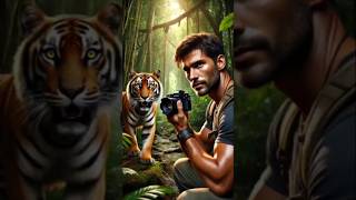 CLOSE ENCOUNTER WITH A TIGER: CAPTURING THE WILD SPIRIT #shorts #art #trending #nature #explore #ai