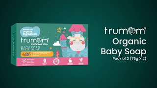 Trumom Baby Soap with ORGANIC Formula Australian Made Safe Certified, Toxins \u0026 Harmful Chemical Free