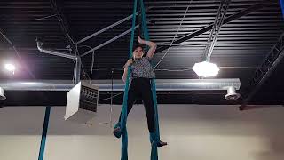 Aerial Silks student at the Ottawa Circus School