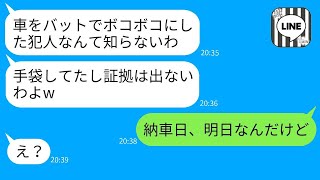 高級車の納車日に嫉妬したママ友が金属バットで車をボコボコにし、「証拠はないからw」と言い訳した時の彼女の反応が笑えた。