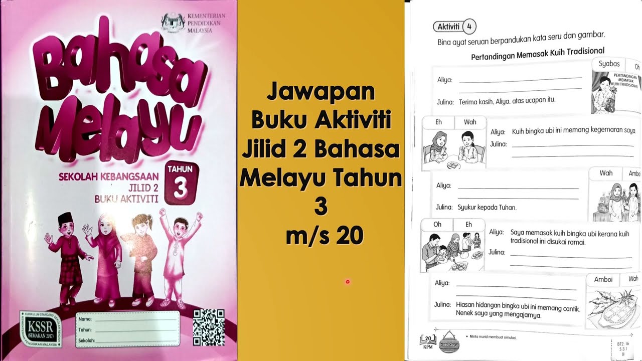 Jawapan Buku Aktiviti Jilid 2 Bahasa Melayu Tahun 3 M/s 20 - YouTube