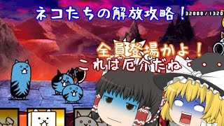 [ゆっくり実況][にゃんこ大戦争]ネコたちの解放攻略！悪魔化したネコたちが全員登場・・・！？