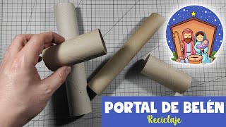 PORTAL DE BELÉN NAVIDAD RECICLADO. Manualidades RECICLAJE DIY