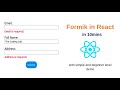React Formik tutorial with basic form | Getting form data and validation | beginner level tutorial