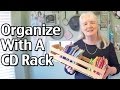 Organize With A CD Rack - Cheap Organizing Containers