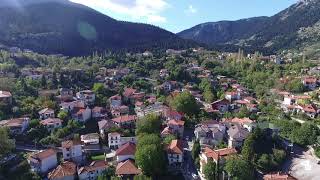 Fly over Eptalofos   Parnassos   Greece