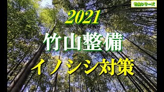 【竹山整備 No.13】2021年イノシシ対策 忌避剤撒き 倒木(竹)片付け仕事