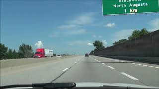 Driving eastbound on Highway 401 towards Cornwall, Ontario