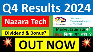 NAZARA TECHNOLOGIES Q4 results 2024 | NAZARA TECH results today | NAZARA TECHNOLOGIES Share News