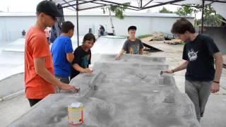 Concrete fingerboard park in Kladno