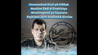 Fermandarê HSDyê Mezlûm Ebdî di Enstîtûya Washingtonê ya Siyaseta Rojhilata Jêrîn analîzekê dinvîse