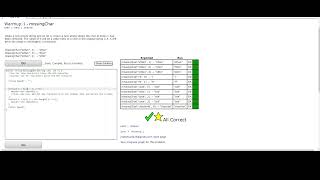 missingChar - CodingBat Warmup 1