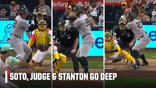 Juan Soto, Aaron Judge & Stanton ALL HOMER in the 3rd vs. Padres | ESPN MLB