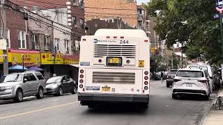 MTA NYCT: 2011-13 NFI C40LF #244 on the B70 to Dyker Heights departing 8 Av/46 St (slow takeoff)