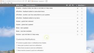Setting Up D2L Notifications Students