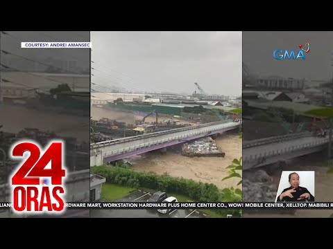 Mga barge at bangka, inanod at bumangga sa tulay 24 Oras