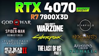 RTX 4070 SUPER + RYZEN 7 7800X3D - Test in 10 Games