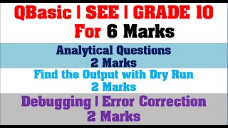 Analytical Questions | Debugging | Output Programs in QBasic || #MakeEasy