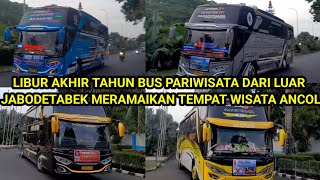 LIBUR AKHIR TAHUN BUS PARIWISATA DARI LUAR JABODETABEK MERAMAIKAN WISATA ANCOL