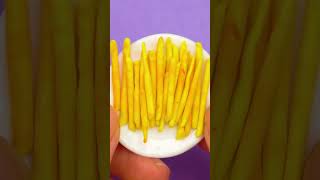 DIY Mini French Fries For Barbie 😍💝🍟  | MINIATURE IDEAS FOR DOLLHOUSE | #Shorts