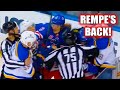 Matt Rempe, Will Cuylle, Jake Neighbors, Colton Parayko Fight Scrum | Rangers vs Blues Highlights