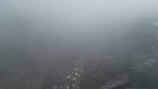 Into the clouds above the Owyhee Dam Bridge