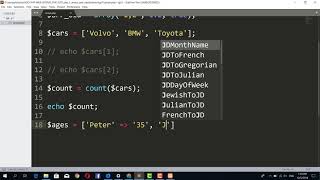 PHP Arrays, User Input, 5.12.2018