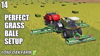 PERFECT GRASS BALE SETUP | Lone Oak Farm | Farming Simulator 17 | #14