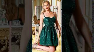 EMERALD MINI SEQUIN DRESS