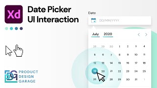 날짜 선택기 UI 상호 작용 디자인 | 프로토타입 | 어도비 XD | 충실도가 높은 설계 결과물 | PDG