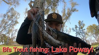 Bfs Trout fishing - Lake Poway: Rooster Tail 🐓!