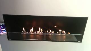 Decoflame montreal e-Ribbon Automatic Fireplace - flame level 1 to 6