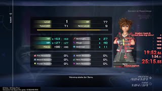 Kingdom Hearts 3 Remind crit lvl1 Data Org Speedrun any% (19:52 loadless)