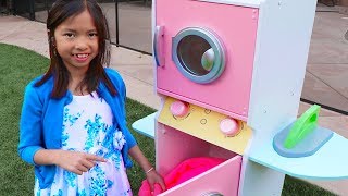 Wendy Pretend Play with GIANT Washing Machine Toy