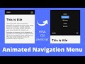 Create Animated Navigation Menu using HTML, CSS & JavaScript