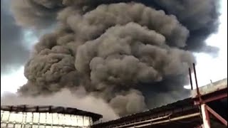 Massive Fire In Factory In Daman