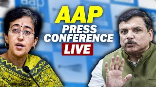 LIVE: Delhi CM Atishi \u0026 MP Sanjay Singh Addresses Press conference | Delhi Election | BJP | Congress