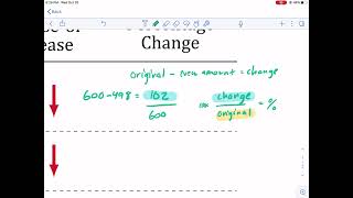 Math-Drills: percent increase/decrease