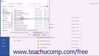 Word 2016 Tutorial Opening Documents Microsoft Training