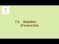 13.  Reddito d'esercizio.