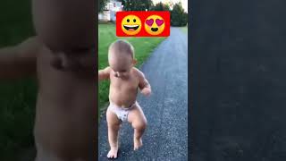 his first walk😍😂 #cute #baby #funny #cutebabies #babies #cutebaby