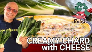 CREAMY CHARD WITH CHEESE – Creamy vegetables gratin recipe