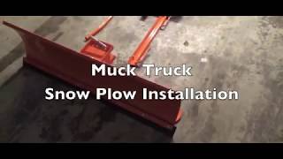 Snow Plow assembly on mini dumper @ Muck Truck