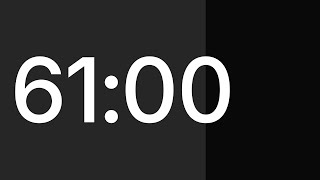 ⏱ 61 Minute Timer with Alarm | Temporizador 61 minutos | Cronômetro 61 minutos | 61분 타이머 | ６１分タイマー